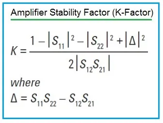 RF k-factor or stability factor Formula