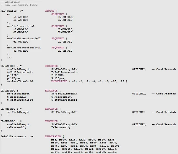 RLC config IE