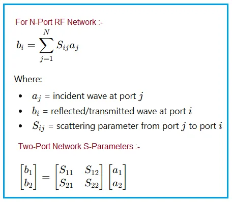 S-Parameters Calculator & Formula (S11, S12, S21, S22)