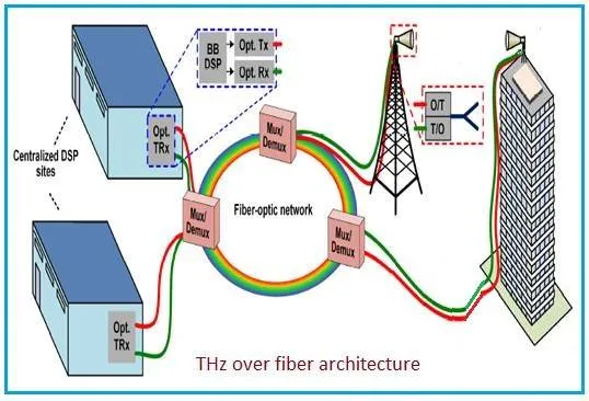 THz over fiber architecture