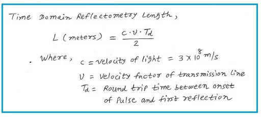 Time Domain Reflectometry (TDR) Length Calculator