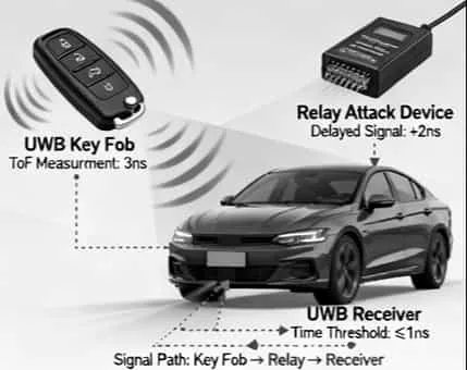 UWB Digital Key to prevent Relay Attack for Car theft