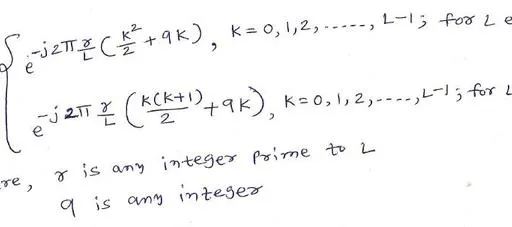 Zadoff-Chu Sequence in LTE