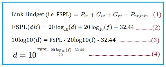 Zigbee Link Budget and Range Formula