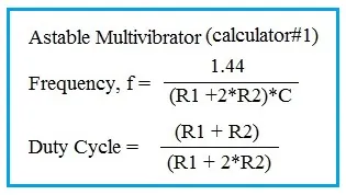 astable multivibrator formula1