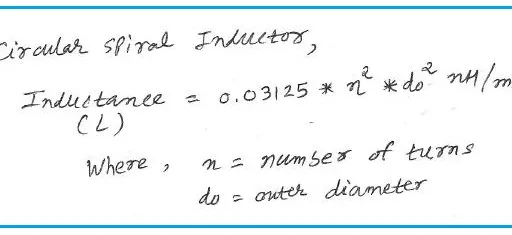 Circular Spiral Inductor Calculator