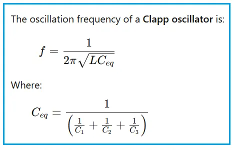 Clapp Oscillator Formula & Frequency Calculator