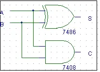 half adder schematic
