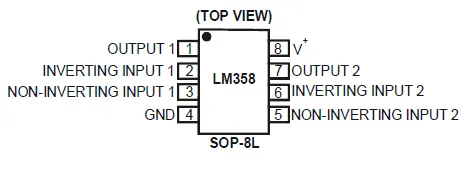 LM358 pin diagram