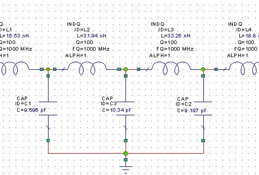 500MHz Lumped Element Low Pass Filter Design