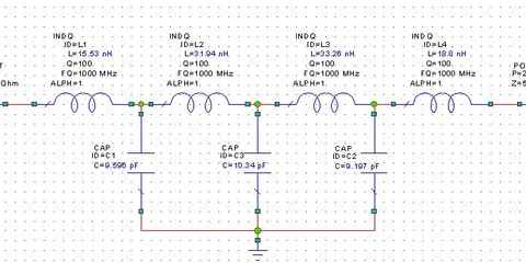 500MHz Lumped Element Low Pass Filter Design