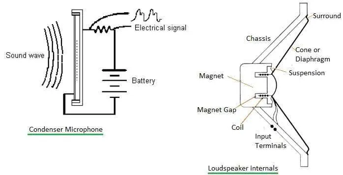 Difference between Microphone and Loudspeaker or speaker