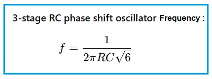 RC Phase Shift Oscillator Formula
