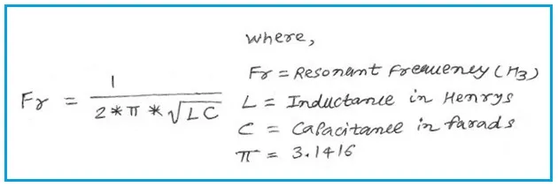resonant frequency equation