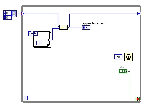 shift register labview vi block diagram