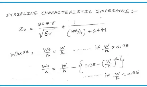 Stripline Impedance Calculator
