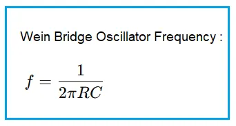 Wein Bridge Oscillator Formula & Frequency Calculator