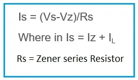 Zener Diode Series Resistance Calculator