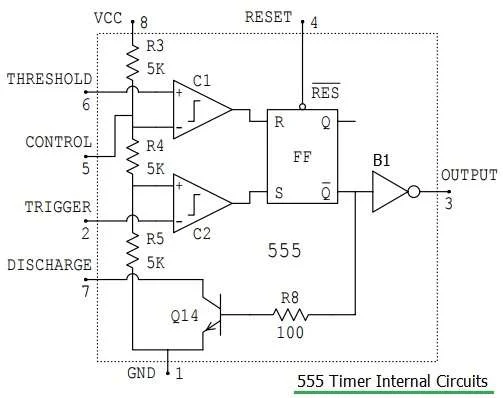 555 timer internal circuits