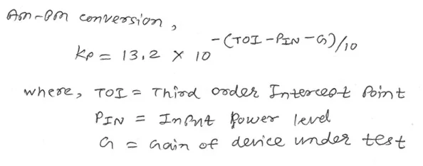AM to PM conversion equation