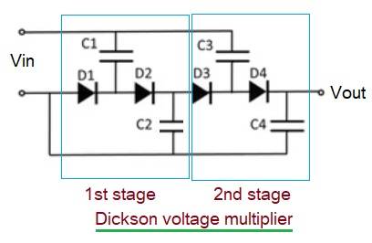 Dickson voltage multiplier circuit