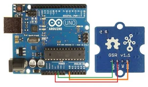 GSR sensor interfacing with arduino