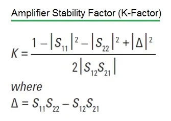 RF k-factor or stability factor Formula