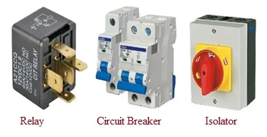 Relay vs Circuit Breaker vs Isolator