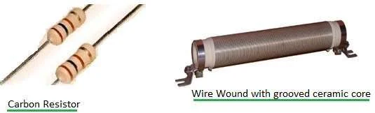 carbon resistor vs wire wound resistor