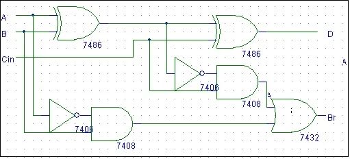 full substractor schematic