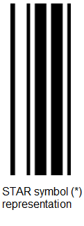 star symbol using barcodes